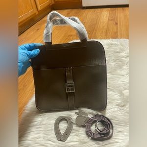 Etoupe Leather Hazlan style Crossbody  Bag